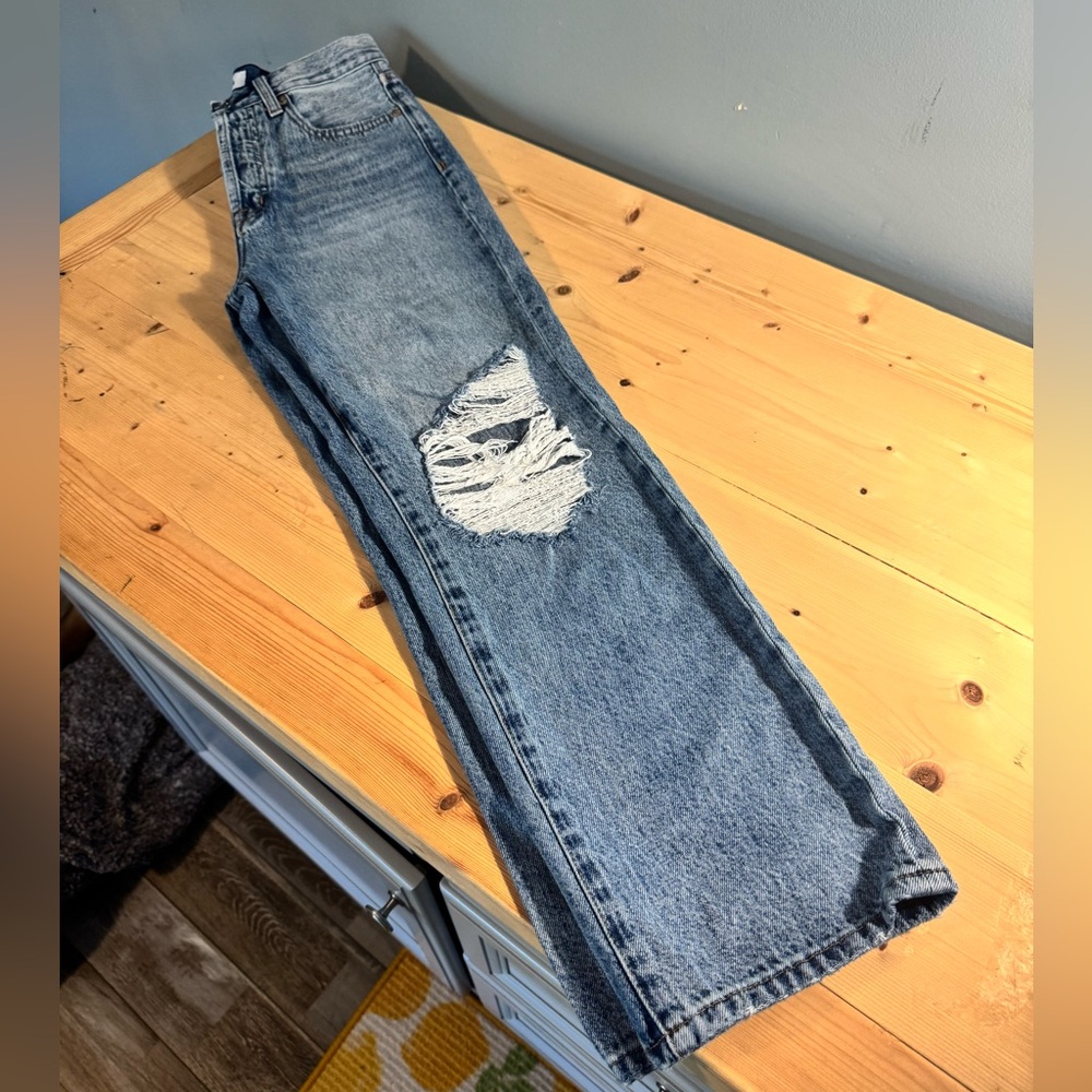 PISTOLA Light Wash Blue High-Rise Jeans